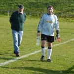 Coupable sur le 3ème but de St-Cyr, Cédric Gagne a dû subir les foudres d'un hooligan mécontent, qui l'a invectivé jusqu'à la buvette...