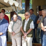 de g. à dr : Maurice Morel, ancien président, Etienne Richard, premier secrétaire, Yves Guillermin pionnier des dirigeants et J.Paul Merlin, longtemps président, aujourd'hui trésorier de l'ESB.