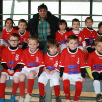 Le groupe U7 avec ses nouveaux maillots